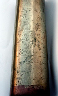 Engraved with faces of King Albert 1st of Belgium and Queen Elizabeth