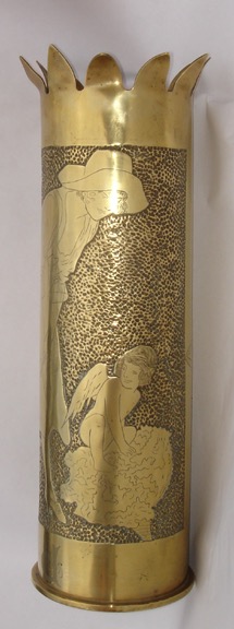 shell with elegant woman. Delails of the playful cherub on mud?