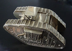 Bronze item very detailed, with turret opening to the inkwell.