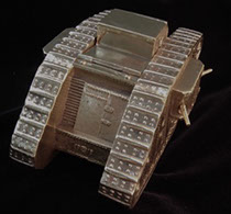 Bronze inkwell as Tank Mark IV. Engraved 1918 under the back opening.
