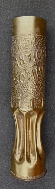 Shell Cantigny Somme on an embossed background.