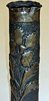 91st Division with huge flower, pie crust top, band engraved SAINT MICHIEL (sic). Sept 12. Lower band with intertwined initials