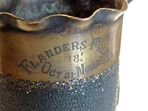 91st Division upper band engraved with Flanders Front- 18: Oct.31-Nov.10