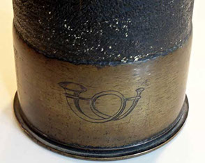 91st Division- upper band engraved with the Reserve Mallet" insignia which is a French hunting horn.