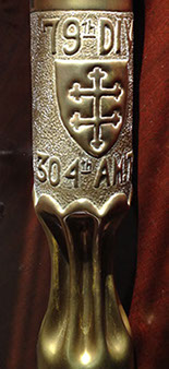 Shell embossed 79th DIV.,Cross of Lorraine insignia, 304th AM.Tr.