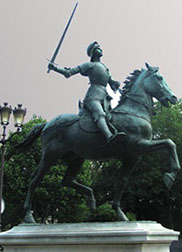 Statue of Joan of Arc by sculptor Paul Dubois in Paris 8th Ardt. and other places in France