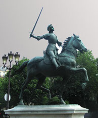 Statue of Joan of Arc by sculptor Paul Dubois in Paris 8th Ardt. and other places in France