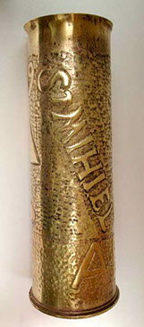 St MIHIEL in diagonal, on an embossed background of puzzle punches