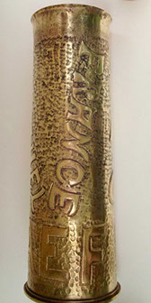 Patton Tank's Brigade SHELL EMBOSSED FRANCE and AEF.