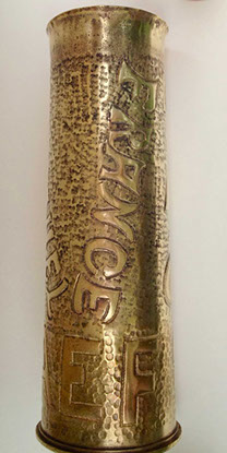 Patton Tank's Brigade SHELL EMBOSSED FRANCE and AEF.