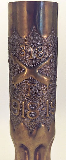 Marked 318 , Crossed Cannons, [battery] F, 1918-19