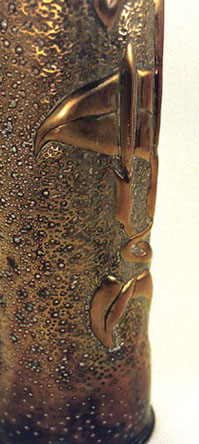 Shell with lily&nbsp; and bud on the left side. Various punches for the background