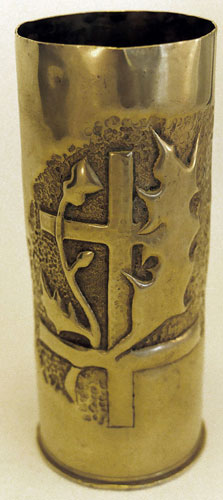 Shell&nbsp; Croix de Lorraine and holly, unfinished.