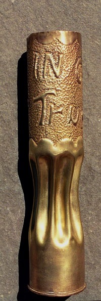 Shell "In God We Trust" embossed and fluted