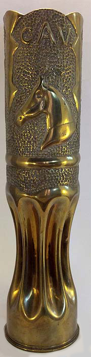 Letters CAV and horse head 