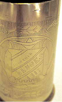 Shell Royal Marine Artillery engraved souvenir, Bruges,&nbsp; 1918.