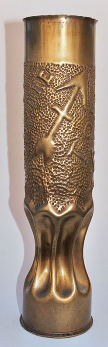 Shell 32nd Division with arrow piercing the ennemy lines insignia, Argonne and Alsace, and a few French towns